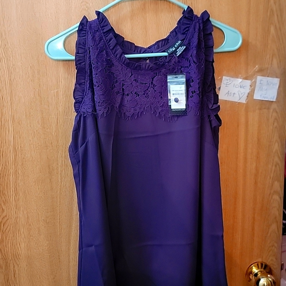 City Chic Woman's Lace Tank